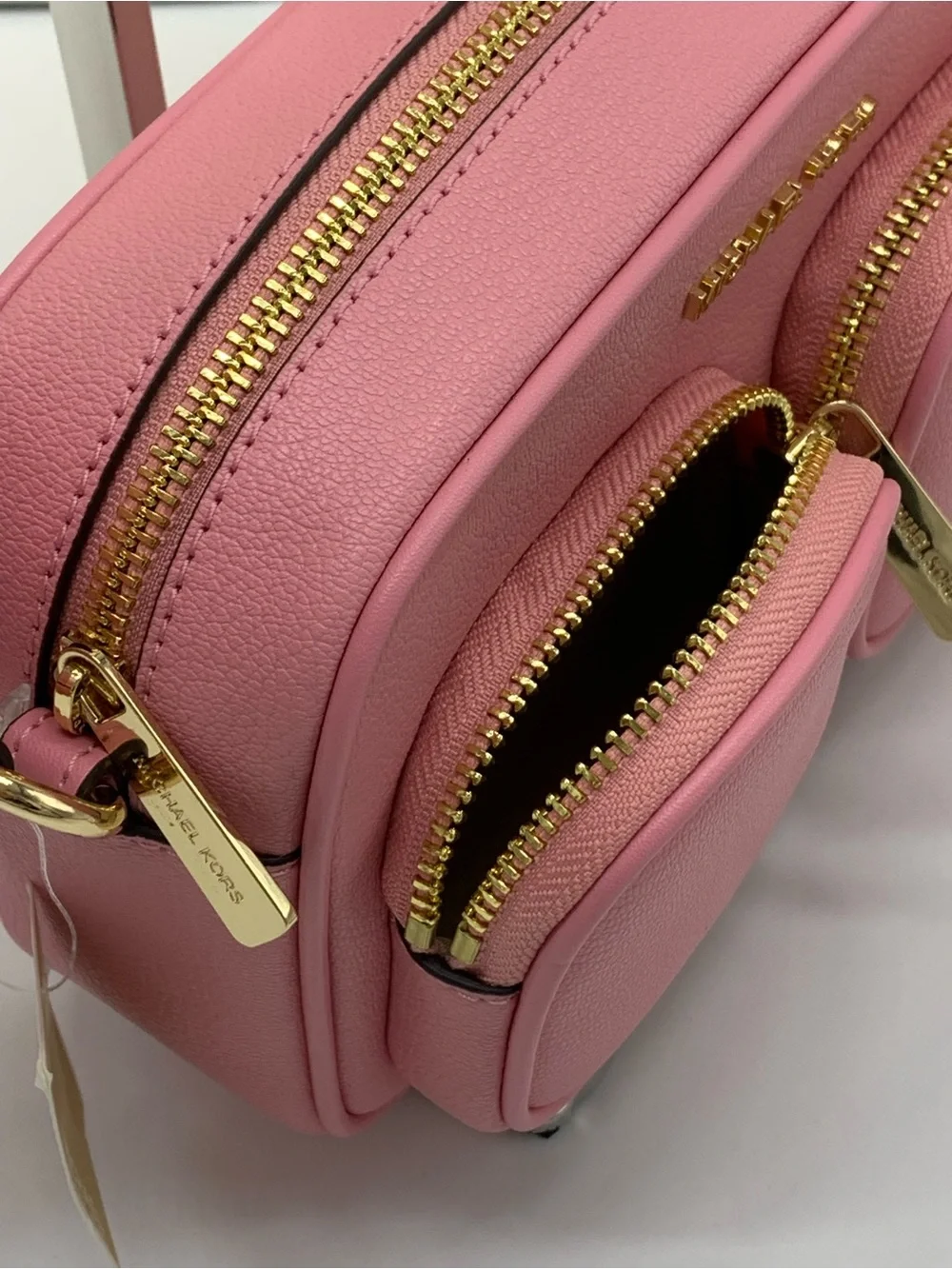Michael Kors Carnation Pebbled Leather Crossbody